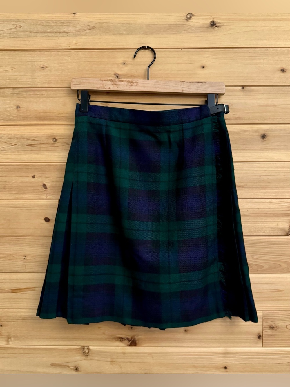 Vintage Pringles Small Plaid Wrap Belted Mini Skirt Academia Schoolgirl Costume